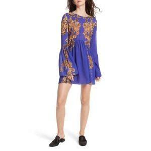 Free People Bell Sleeve Mini Swing Dress